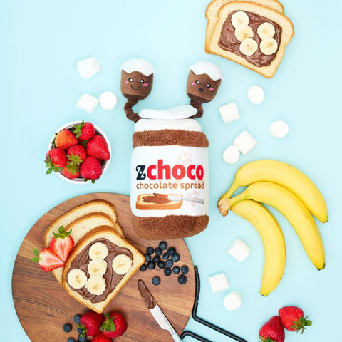 ZippyPaws Bungee Burrow interactief hondenspeelgoed en intelligentiespel – chocoladepasta pot met elastisch bungeekoord & Marshmallow Miniz knuffels met piepers