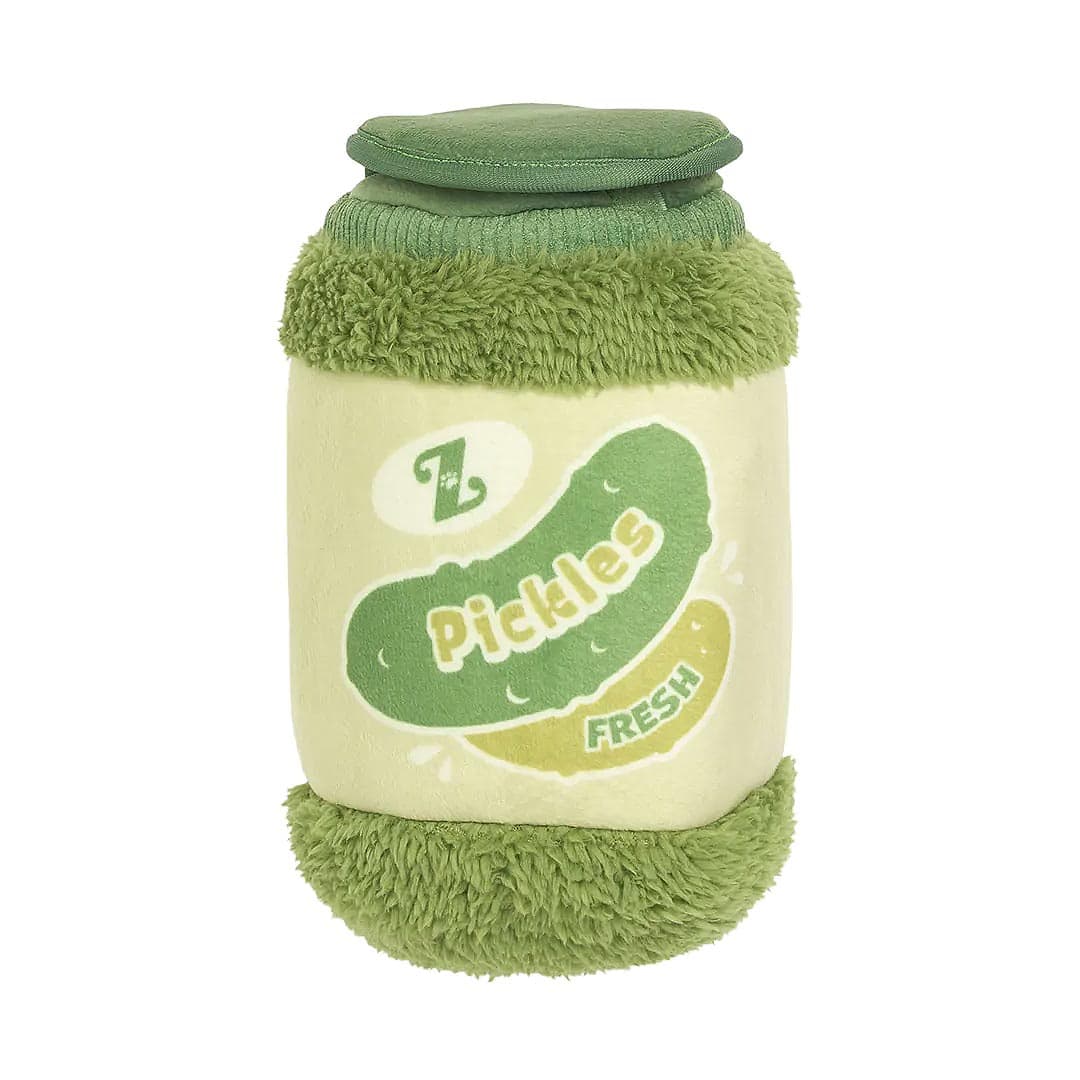ZippyPaws Bungee Burrow interactief hondenspeelgoed en intelligentiespel – augurken pot met elastisch bungeekoord & Pickle Miniz knuffels met piepers