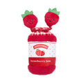 ZippyPaws Bungee Burrow interactief hondenspeelgoed en intelligentiespel – aardbeienjam pot met elastisch bungeekoord & Strawberry Miniz knuffels met piepers