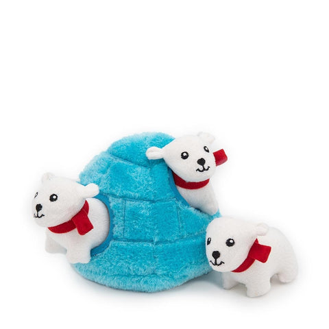 ZippyPaws Zippy Burrow - Polar Bear Igloo - Puppy Village.nl