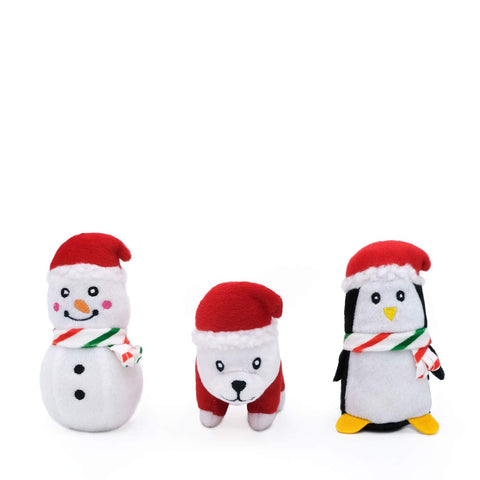 ZippyPaws Holiday Miniz - Festive Animals - Puppy Village.nl