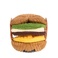 ZippyPaws Snufflerz Stacks Breakfast Sandwich – zijaanzicht van interactief snuffelspeelgoed en intelligentespeelgoed voor mentale stimulatie van honden met opvouwbare lagen en zachte vulling