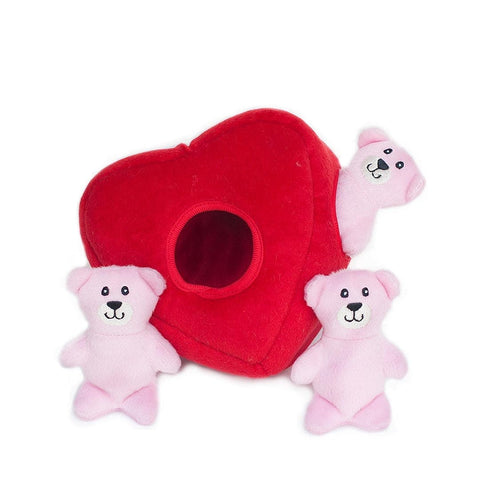 ZippyPaws Valentine's Burrow - Heart 'n Bears - Puppy Village.nl