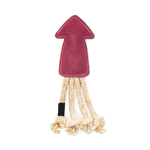 ZippyPaws ecoZippy Suede and Rope Buddies – Squid - Puppy Village.nl