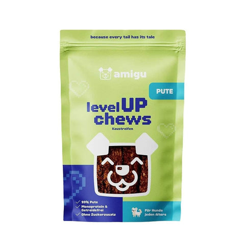 amigu LevelUP Chews Vleesstrips - Kalkoen